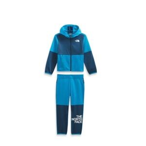 The North Face Kids Winter Warm Fleece Sweatsuit Jogger Set Acoustic Blue Size 4
